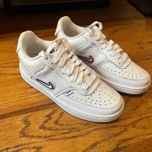 new white Nike court vision sneakers